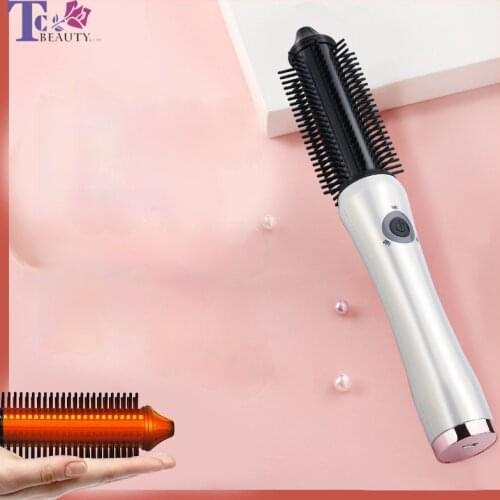 Electric Hot Air Anti-scalding Professional Curling Iron Tourmaline Ceramic Automatic Rotating Curling/straightening Comb
