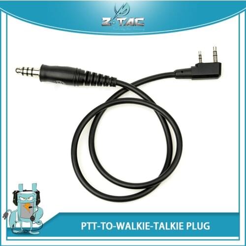 Z-Tac Airsoftsports Midland Kenwod PTT Electronic Wire Push To Talk For Softair Tactical Comtac Headset Radios Headphone Z124