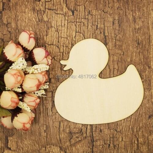 Duck Shape Craft plywood, wooden openwork shape, gift tag ornament, Easter label ornament
