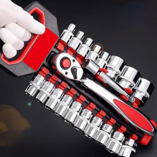 72 tooth release reversible wrench socket set Hex socket Ratchet Wrench 1/4 3/8 1/2 inch Hex socket Spanner car Repair Tool