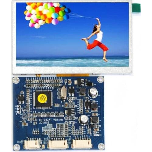 4.3" RGB TFT LCD display module kit 480x272 VGA keyboard DC12V 4:3 for industrial
