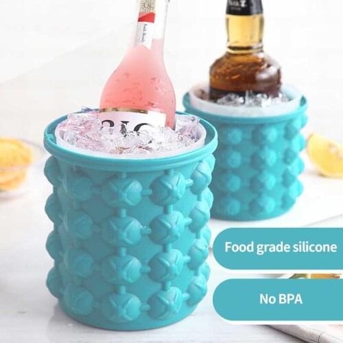 Creative Silicone Machine Quick Cooling Bucket Portable Wine Barrel Freezer Beer Cabinet Space-saving Kitchen Tool Whiskey Ice