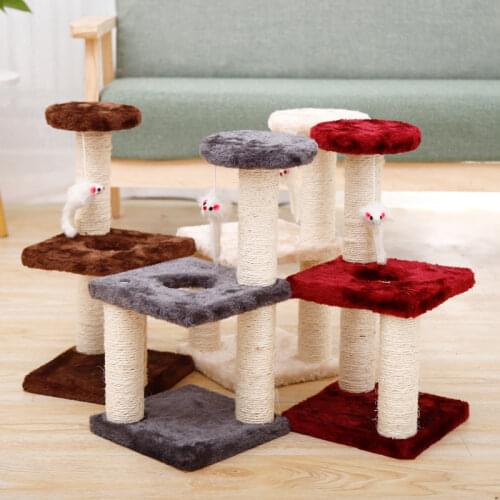Small Cat Tree House Cat Cat Scratchers Climbing Frame Climbing Frame With Hammock Table Pet Cat Toy Kitty Play House For Kitten