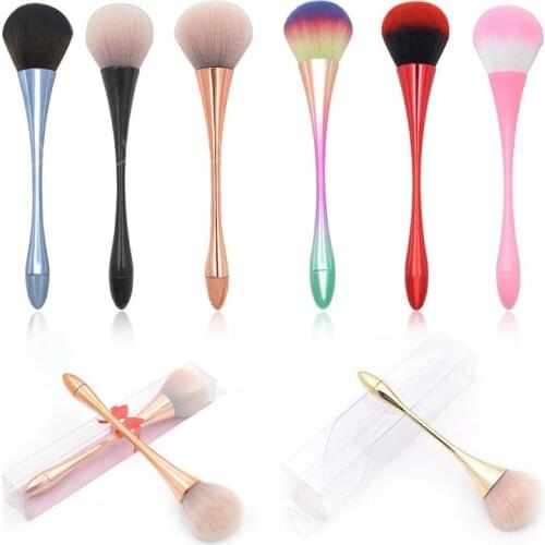 Multicolor Large Powder Blush Brush Professional Cosmetic Brushes Set Face Contour Brush Eye Shadow Lip Brush Beauty Makeup Tool