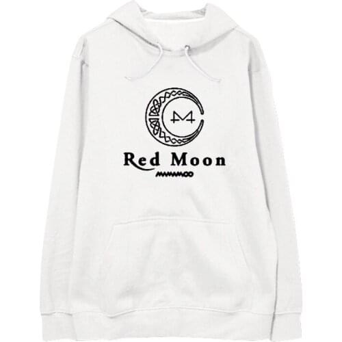 Fashion kpop mamamoo album red moon men hoody sweatshirts printing pullover hoodies unisex loose sweatshirt
