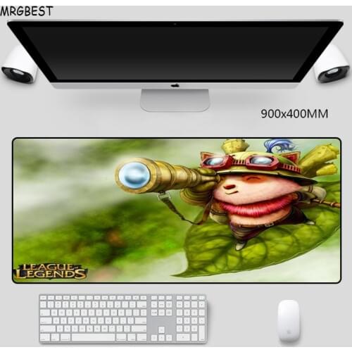 MRGBEST Large Gaming League of Legends Timo Pattern Mause Pad with Soft Non-slip Rubber Pad Cover Full Desk Mats for Game Player