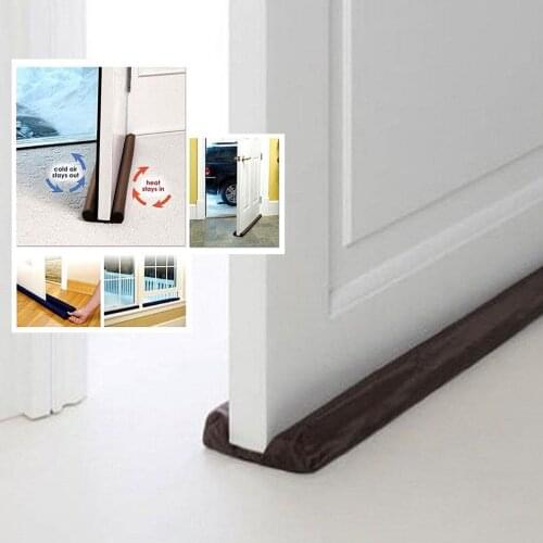 2019 New Fashion Twin Door Doorstop Decor Draft Dodger Guard Stopper Energy Saving Protector Door Floor Cleaning Tools