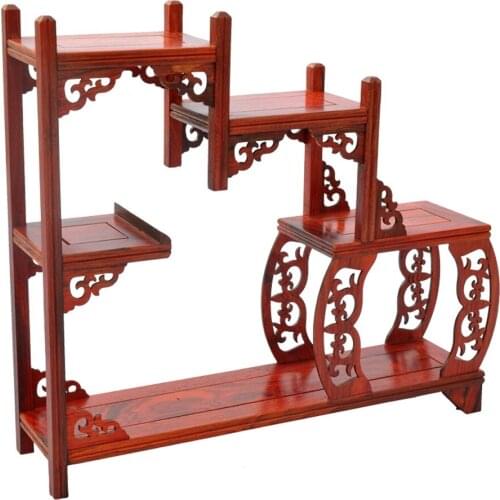 Redwood crafts Rosewood Shelf curio shelf wooden antique teapot ornaments factory direct