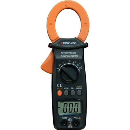 VICTOR 6056C+ VC 6056C+ 3-3/4 Digital Clamp Meter Non-contact measurement, to improve the measurement safety; Jaw open 35mm