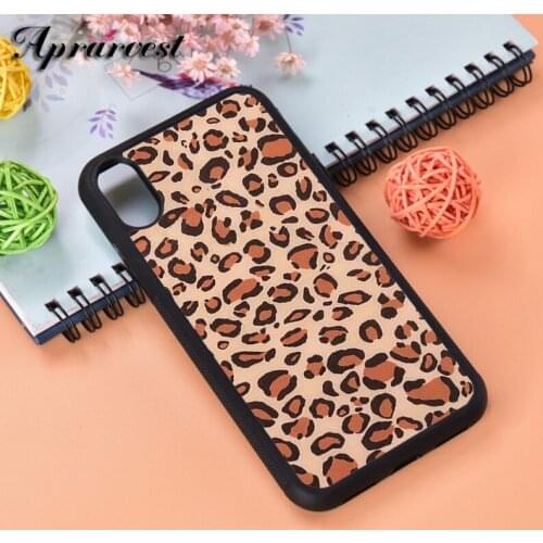 Aprarvest Leopard Skin Silicone Rubber Phone Case Cover For iPhone 6 6S 7 8 PLUS X XS XR 11 12 MINI PRO MAX