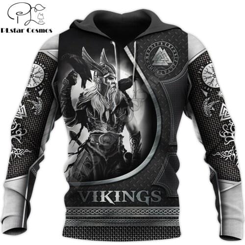 Vikings Tattoo 3D Printed Mens Hoodie Harajuku Streetwear autumn hoodies Sweatshirt Unisex Casual Jacket Tracksuits DK024