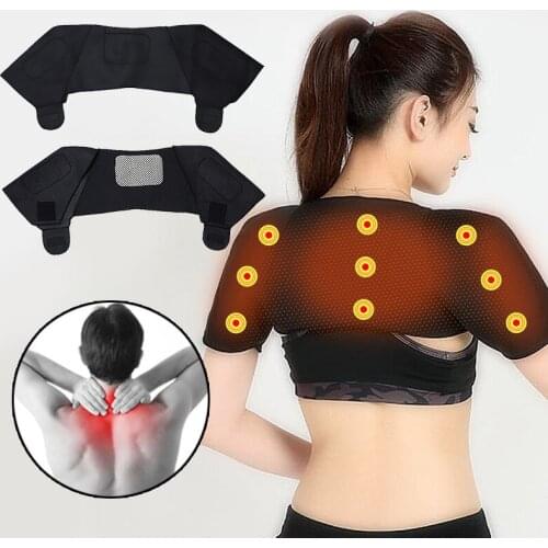 Tourmaline Self-heating Unisex Heat Therapy Pad Shoulder Protector Belt Pain Relief Health Care Heating Belt Support Muscle