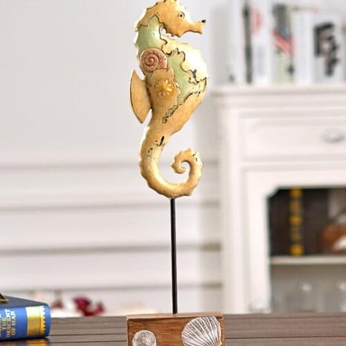 American country Mediterranean style decoration seahorse, cafe, restaurant, bar, hand painted map ,birthday gift
