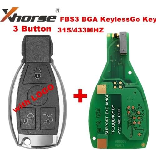 Xhorse VVDI MB Universal FBS3 BGA KeylessGo Smart Key 315/433MHZ for W204 W207 W212 W164 W166 W221