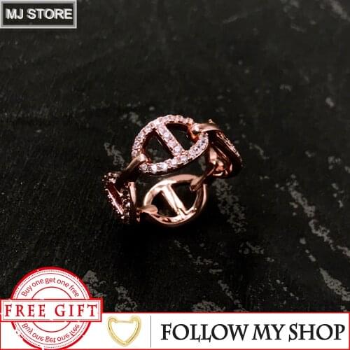 July New 925 Sterling Silver Candy Ring Rose Gold Color Fashion Personality Luxury Brand Monaco Jewelry For Woman Engagemen Gift