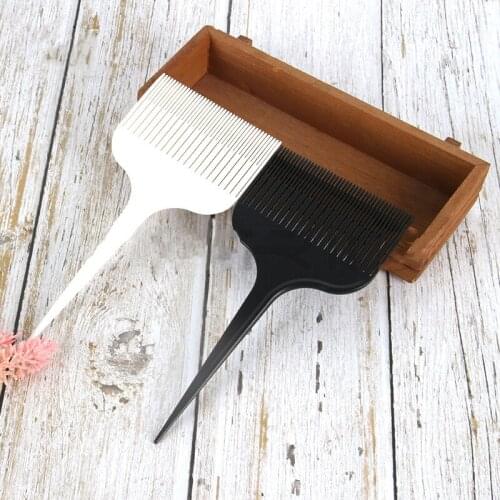 1Pcs Hairdressing Dyeing Comb with Rat Tail and Wide Tooth Hair Brush Highlighting Teasing Hair Accessories White Black 2021