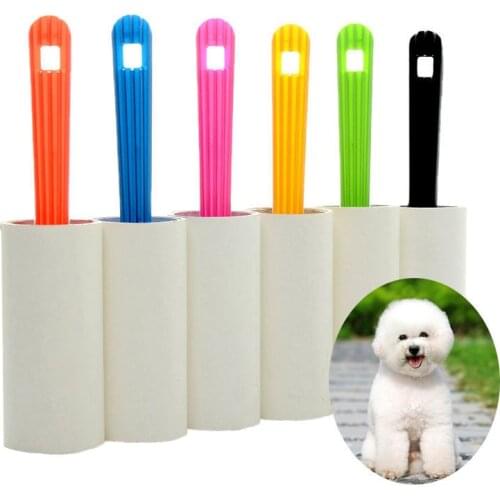 1PC Pet Cat Dog Lint Hair Roller Remover Clothes Sticky Dust Dandruff Brush Cleaner Color Random