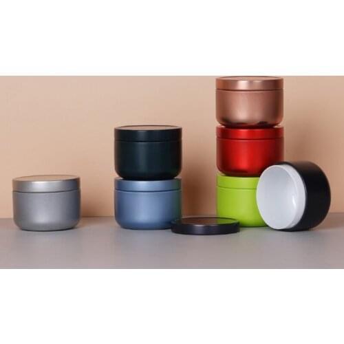 2pcs Sealed Tins Storage Containers Mini Portable Coffee Bean Tinplate Candle