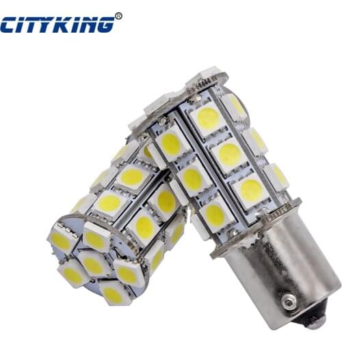 50PCS Super Bright S25 1156 led 27SMD 5050 LED 1156 BA15S P21W Auto Car Signal Reverse Led Lights 12V Auto LED