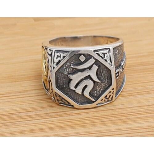 925 STERLING SILVER pray hand Rings RING jewelry Men gift A5772