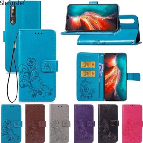 Four-leaf Clover Pattern PU Leather Flip Phone Lanyard Wallet Cover Case For Huawei Honor 10i 20i 20 Pro
