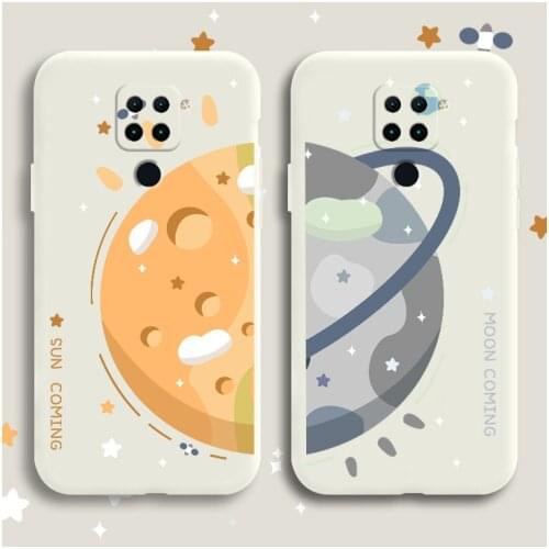 The Unpredictable Moon Phone Case For Xiaomi Redmi 9 9A Note 9 9T 8 7 Pro K40 K30 K20 Liquid Silicone Cover