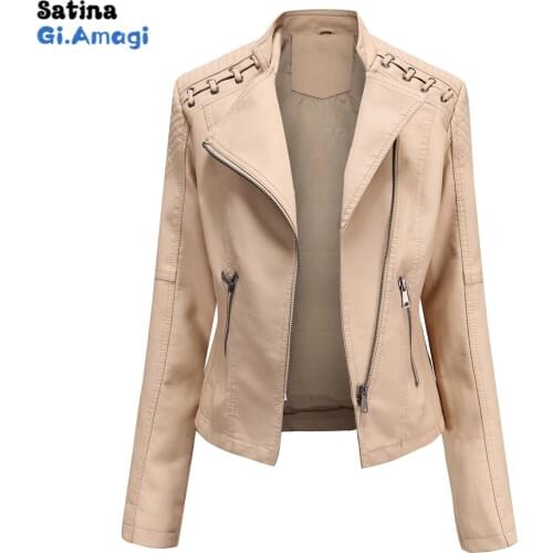 Gi.Amagi Womens Fashion Leather Jackets