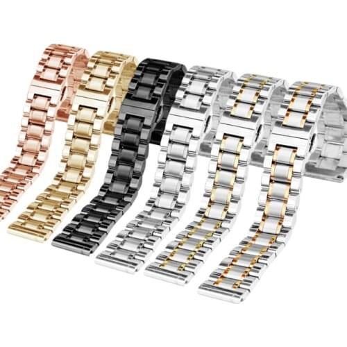 J 201318 Suitable for Tissot Master Stainless Steel Five-Bead Strap Solid Butterfly Buckle iwatch6 Apple Watch Strap