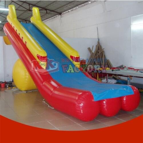 KK Commercial Garde Rocket Floating Water Inflatable Yacht Water Slide For Boat