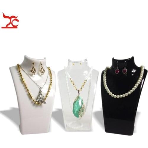 3 x Fashion Jewelry Display Bust Stand Acrylic Jewelry Necklace Storage Box Earring Organizer Jewelry Box Jewelry Stand Holder