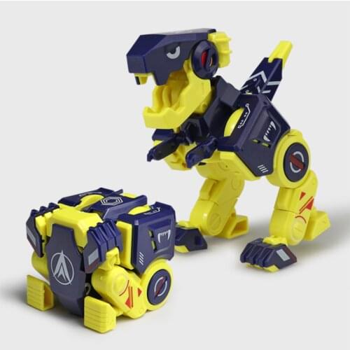 Hot!Cartoon Transformation Cube Deformable Dinosaurs Toy Animals Transformation Robot Kids Birthday Gift