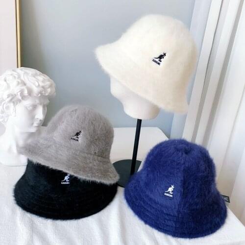 Fashion Spring New Knitted Kangaroo Fisherman Hat Hat Female Fashion Solid Color Wild Painter Hat Wool Hat Beret