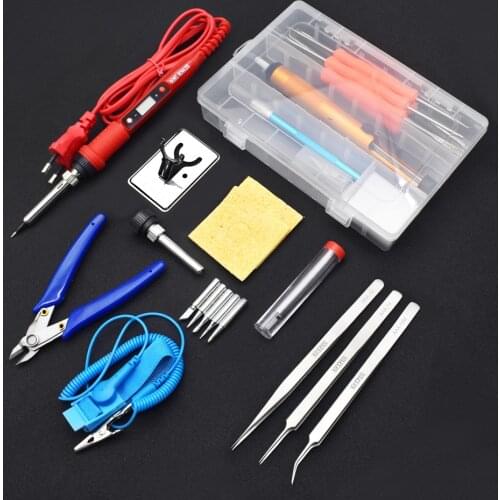 1 Set LCD 110V/220V 60W/80W Electric Soldering Iron Handle Temperature Adjustable Welding Solder Iron Kit
