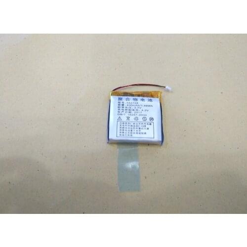 New 3.7 V lithium battery 582728 with connector 400mah ,used for bluetooth MP3,MP4 lithium battery