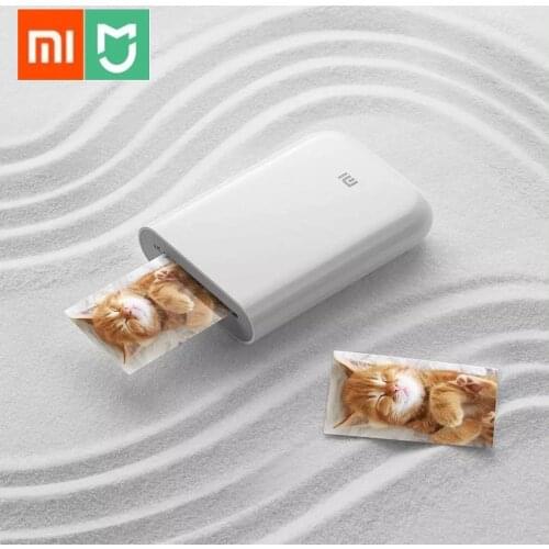 New Xiaomi Mijia AR Printer 300dpi Portable Photo Mini Pocket With DIY Share 500mAh picture printer pocket AR video printing