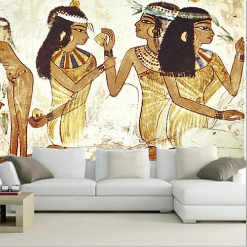 Custom 3D large mural, 3D the ancient Egyptian maid murals papel de parede ,living room sofa TV wall bedroom wall paper