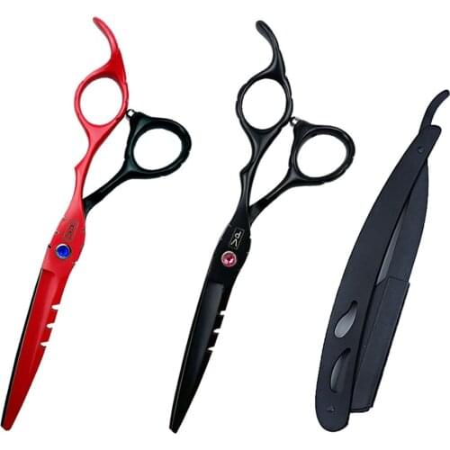 Barber shop 6 Inch Haircut scissors Professional Hairdressing Scissors tool Hair Thinning Shears Salon Hair Cutting Scissors Set