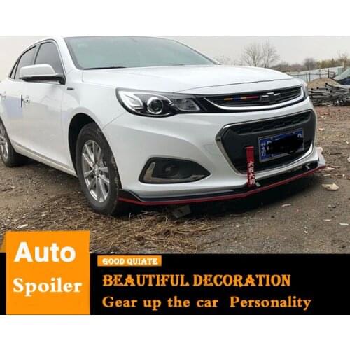 For Chevrolet Malibu front Bumper Diffuser Bumpers Protector Rear Spoiler ABS Material Body kit bumper front lip 2016 2017 2018
