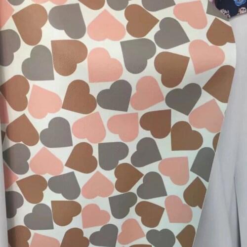 Customized new bag brand /logo printed synthetic PVC leather material for handbag