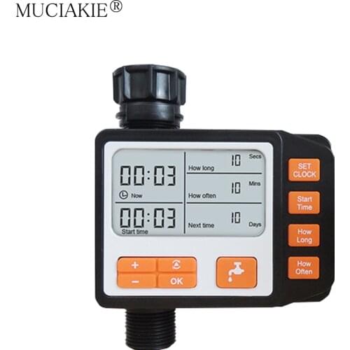 MUCIAKIE 1PCS Lsd Electronic Automatic Timer with 3/4" Gardens Faucet Watering Intelligence Programmable Irrigation Controller