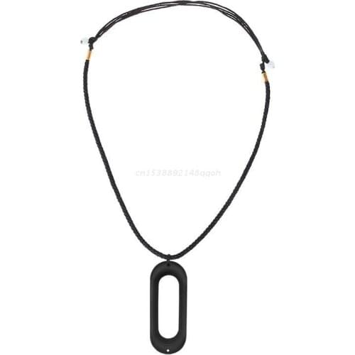 Double Holes Silicone Case with DIY Necklace Lanyard Decoration for xiaomi Mi Band 4/3 Pendant Protective Cover Accessories Drop