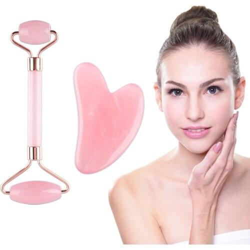 Facial Massager Roller Gua Sha Scraper Board Face Massage Acupoint Skin Care Guasha Neck Face Lifting Wrinkle Remover Beauty