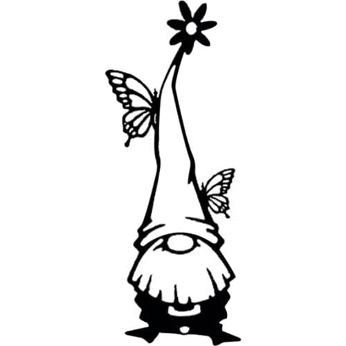 Steel Branch Gnomes Decoration Cute Standing Silhouette for Home Garden Yard Outdoor Decor MUMR999
