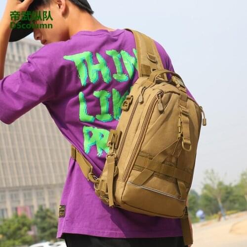 Tactical Outdoor Waterproof Chest Bag Climbing Fishing Cross Body Bags Men Women Riding Hiking Travel Shoulder Bag Camouflage