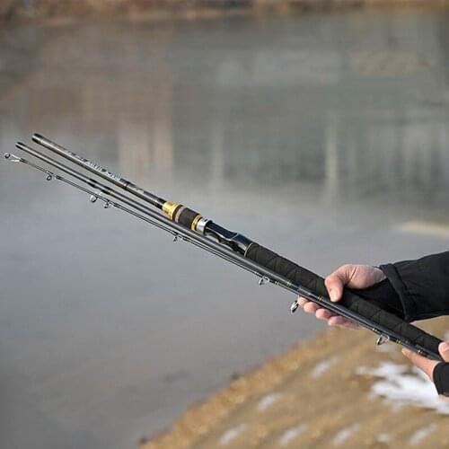 Ultralight Fishing Rod Spinning Casting Travel Rod Fast Action 2.1m 3 Sections Trout Rod Carbon Baitcasting H Fishing Rod