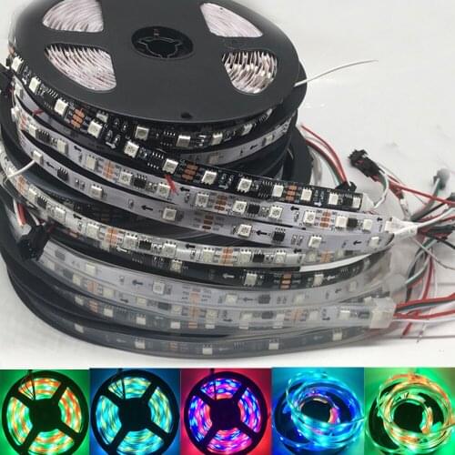 WS2811 5050 SMD RGB Strip Addressable 30/60leds/m Led Pixels External Normal/Bright 5m/roll 16.5ft DC12V