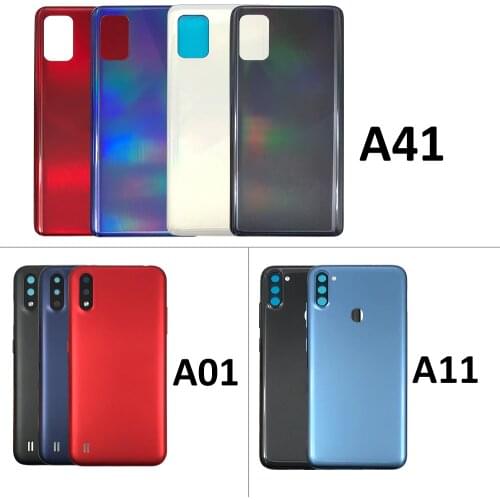 For Samsung Galaxy A01 A11 A21S A41 A70S A717F Glass Back Battery Housing Repair Back Cover Rear Door Case Replacement Parts