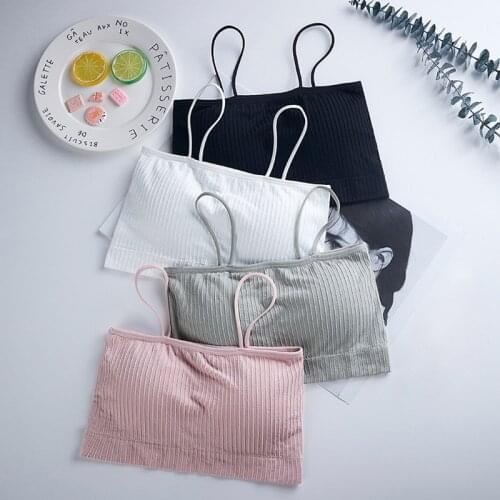 Women Sling Tube Top Sexy Bra Top Breathable Chest Pad Wearing Underwear Strapless Blouse Tube Top Bandeau Top 2021