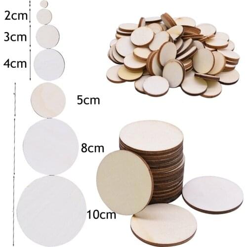 1cm-10cm Natural Pine Round Unfinished Wood Slices Circles soild color for Wood Craft Wedding Birthday Christmas Ornament Decor