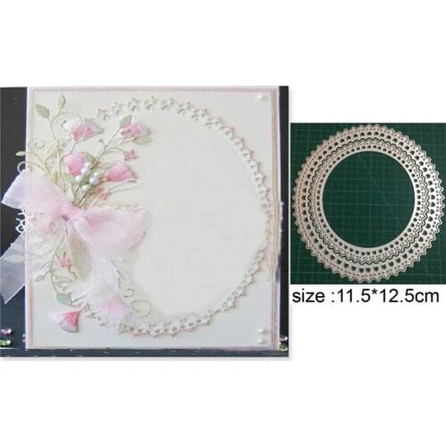 2pcs/set circle frame Metal Cutting Dies Craft Christmas Dies Scrapbooking For DIY Making Dies Cuts